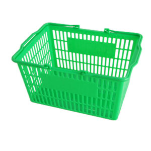 Home plastic grocery basket durable with two handles