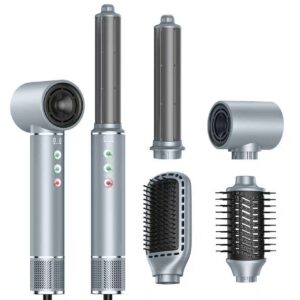 linkbeauty 5 in 1 bldc motor hair dryer & styler set >110,000 rpm negative ion frizz free salon quality hotel use 1300w