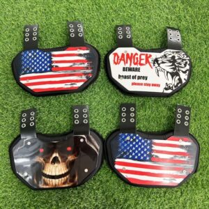 new design adult sports back plate rear protector lower back pads for football players sports backplate